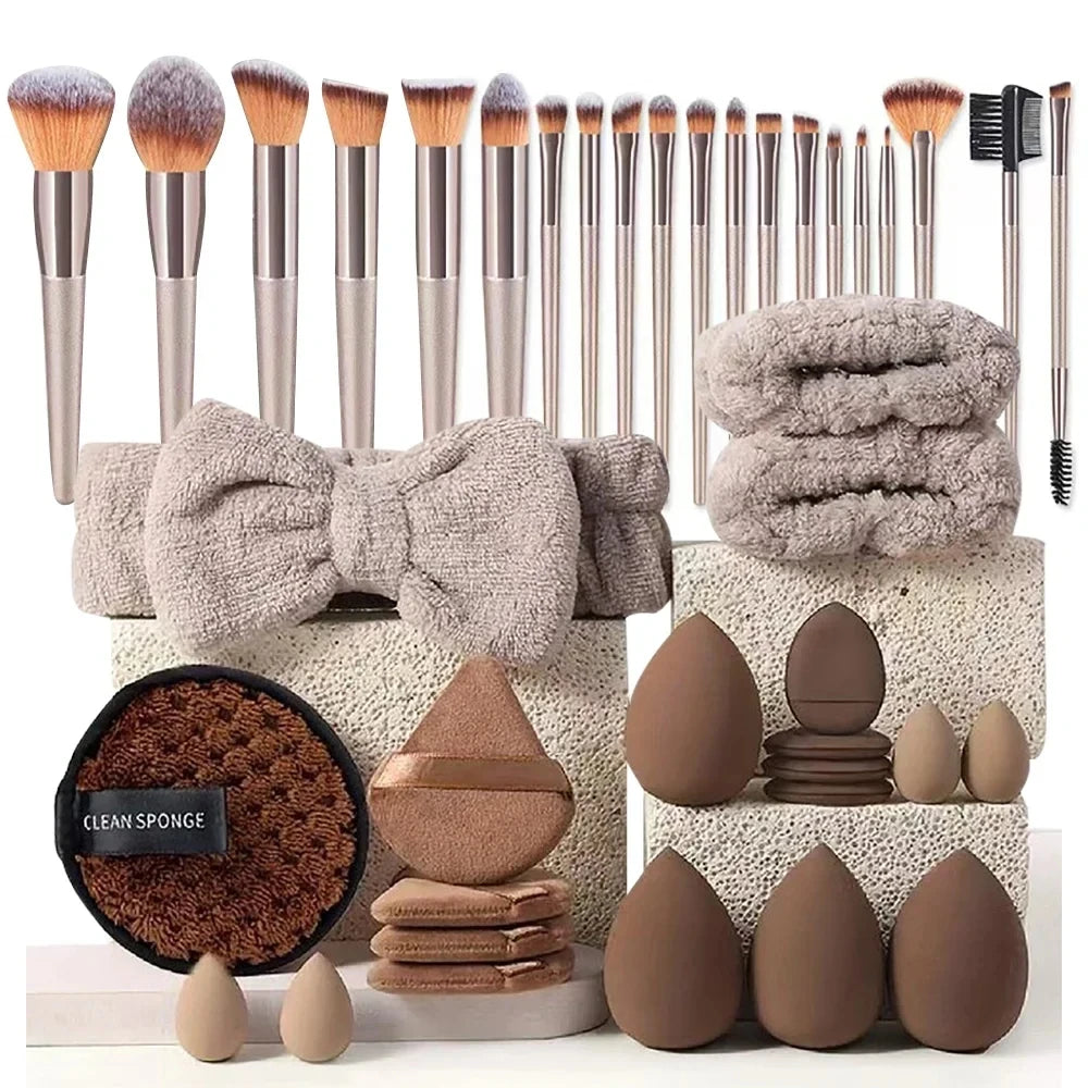 Aesthetic Makeup Brush Set (12-Piece)