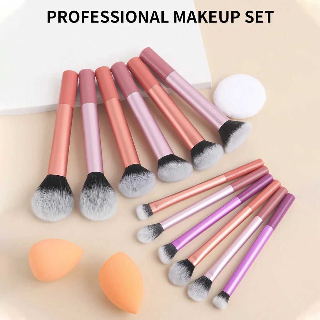 Aesthetic Makeup Brush Set (12-Piece)