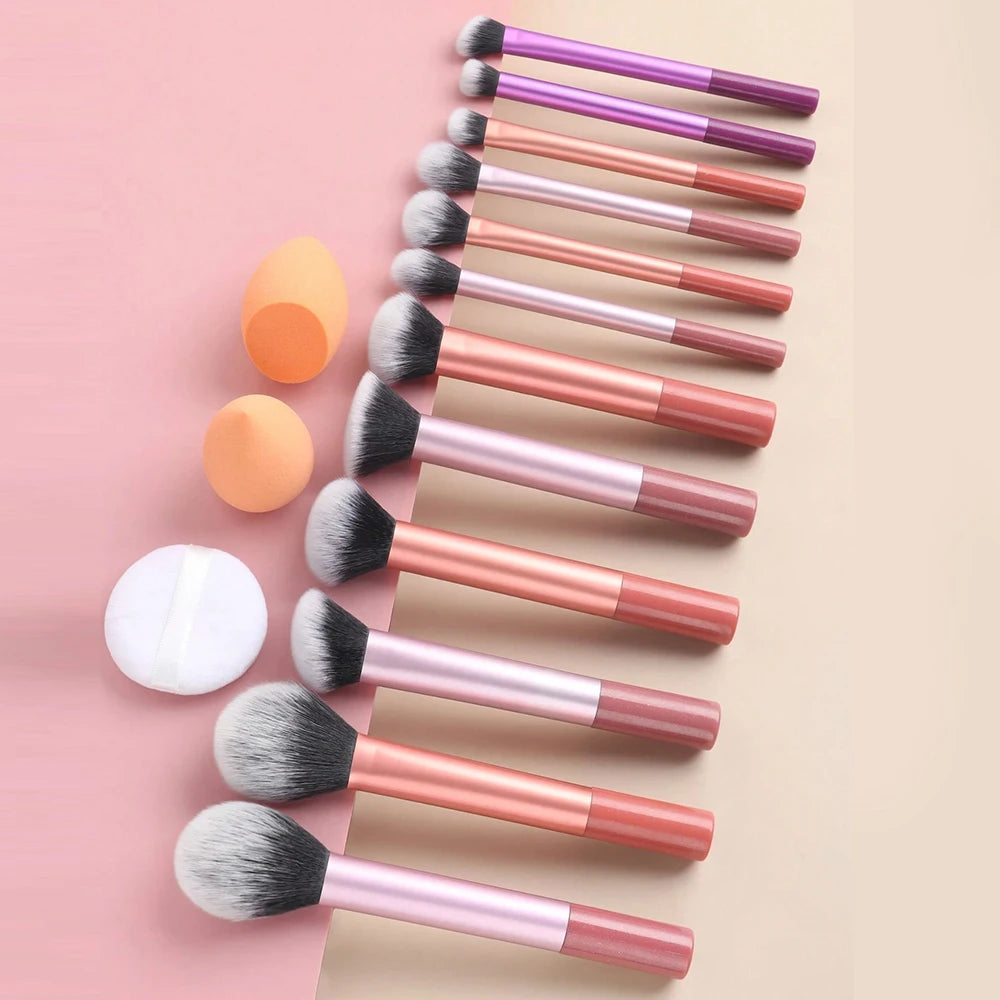 Aesthetic Makeup Brush Set (12-Piece)