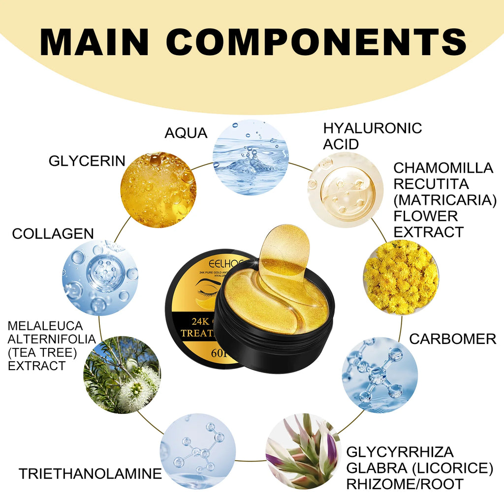 LoVorne Co. 24K Gold Under Eye Patches (60-Pack)