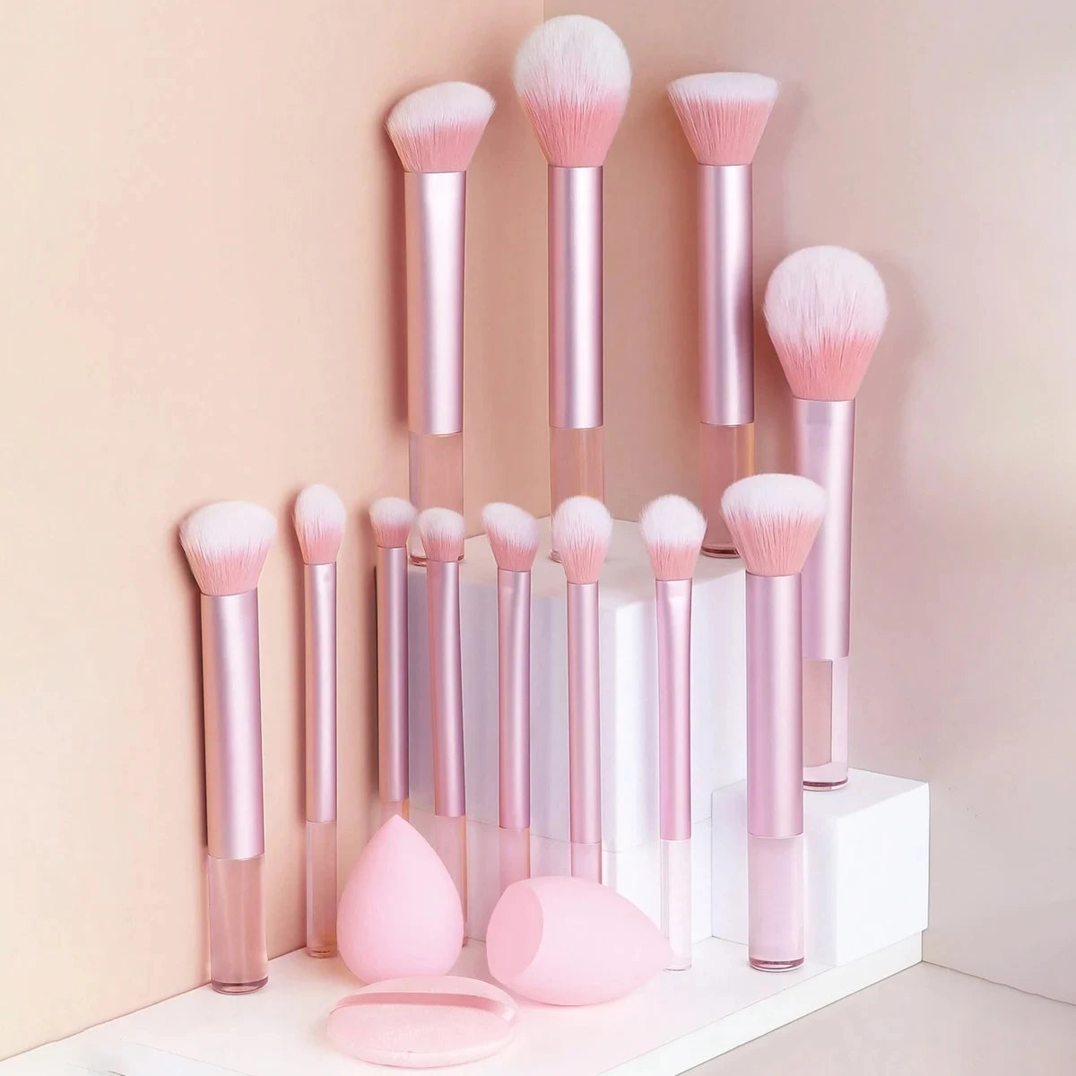Aesthetic Makeup Brush Set (12-Piece)