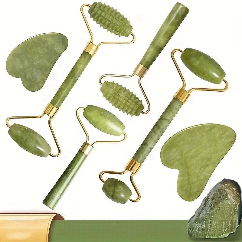 Aesthetic Jade Roller + Gua Sha Set